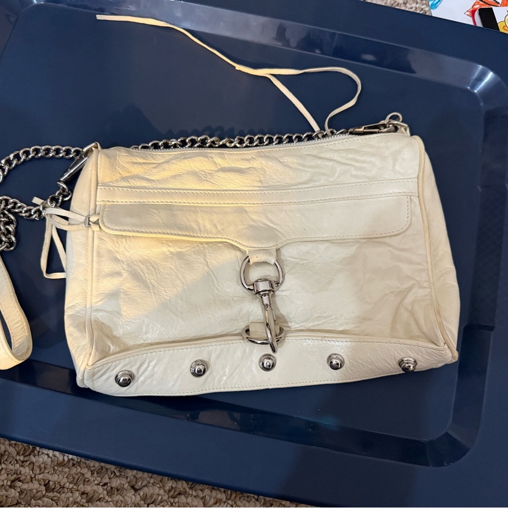 Rebecca Minkoff Cream Leather Crossbody Bag